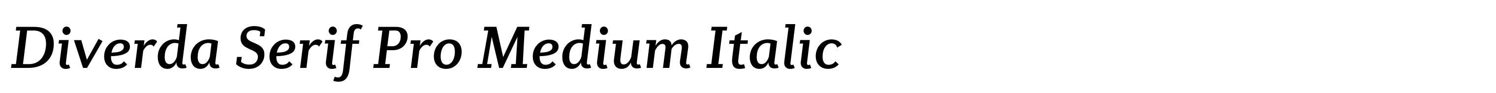 Diverda Serif Pro Medium Italic